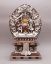 Picture of Singhasan Manjushree| Manjushree Statue | Copper Oxidized | Silver Plated